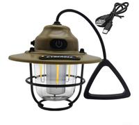 Camping Lantern Rechargeable LED Tent Light with USB C Power Bank Function Dimmable Warm White Daylight Modes for Hiking Fishing Black 25.5cm(Kachi)