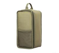 Camping Lantern Storage Bag with 5L Capacity, Made of 600D Polyester Fabric, Carry Handle, Flip Cover Closure and Front Mesh Pocket for Small Storage Items, Size 15x13x27cm