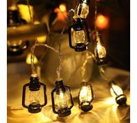 Camping Lantern String LED Camping Lights Battery,USB and Solar Operated, Mini Vintage Kerosene Lamp for Patio Garden Home Camping Holiday Decoration (3m 20Light USB)