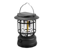 Camping Lantern, Vintage LED Camping Lantern, Rechargeable Portable Water Resistant Camping Lantern, Outdoor Lantern for Camping, Hurricane, Emergency, Hiking, Power Outages (Black)