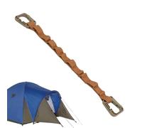 Camping Lanyard Hanger with Removable D-shaped Buckle Belt Bearing Camping Tent Multipurpose Portable Laundry Drying Rod, Sand colour large, see description, See description