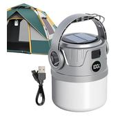 Camping LED Lantern - 9.9x18.7cm Rechargeable Portable Light ,Outdoor Tent Lamp, Hiking Night Torch, Work Light | Solar Powered Lantern for Camping Outdoor Activities