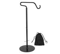 Camping Light Stand Pole with Hook, Adjustable Height Folding Aluminum Alloy Lantern Pole Hanger for Outdoor Picnic Fishing, Includes Storage Bag and 1/4" Nut