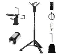Camping Light with Stand,Telescopic Rechargeable LED Work Lights 4000LM with Remote,14000mAh Waterproof IPX5 Outdoor Lights,Emergency Lighting for Camping,Hiking,Power Outages.