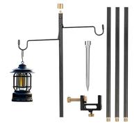 Camping Lighting Pole, Lamp Holder Hook, Camping Lantern Accessories, Outdoor Lantern Stands, Adjustable Rod on the Table, Camping Lantern Accessories, A
