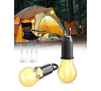 Camping Lights for Tents, LED Camping Light Rechargeable, 3 Lighting Modes Tent Light Camping Lamp USB Portable Camping Lantern for Tents, Camping, Hiking, Fishing, Backpacking, Emergency Light, 2PCS