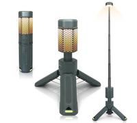 Camping Lights,Telescopic Camping Lantern with Storage Bag,10500mAh Rechargeable Outdoor Adventure Emergency Light,Waterproof LED Work Lights with Magnetic (Gray)