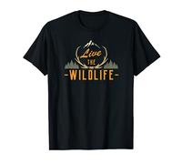 Camping Live The Wild Life Summer Hiking Mountain Climbing T-Shirt