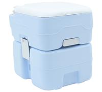 Camping loo light blue body+white lid NA NA NA Berkfield Home Blue One Size