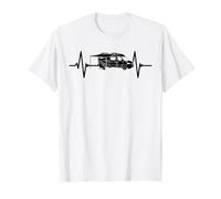 Camping Love with the Heartbeat and Motorhome Camper T-Shirt