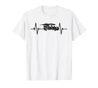 Camping Love with the Heartbeat and Motorhome Camper Value Graphic T-Shirt