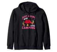 Camping Lover Just A Girl Who Loves Camping Zip Hoodie