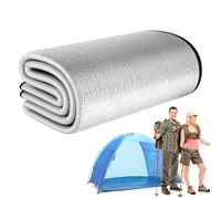 Camping Mat - Double Sided Aluminum Foil Blanket | Waterproof Picnic Mat Outdoor Use Heat Insulation Beach Mat Travel Hiking Pav Cover