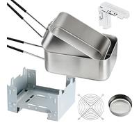 Camping Mess Kit, Modular Mess Tins for Camping with Compact Stove, Aluminium Camping Pan & Side Panels, Portable Outdoor Cooking Set for Hiking, Backpacking, and Picnic
