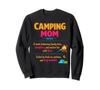 Camping Mom Outdoor Campfire Cozy Nature Humor Definition Sweatshirt