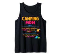 Camping Mom Outdoor Campfire Cozy Nature Humor Definition Tank Top