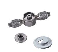 CAMPING MOON Adapter for EN417 Lindal Valve, 3 Outlet Camping Stove, CNC Machined, Self-Sealing Valve, 360 Degree Revolving, Ideal for Gas Canisters, 10x3x3.94 cm, 110g