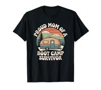 Camping Mother and Camper, Proud Mom of A Boot Camp Survivor T-Shirt