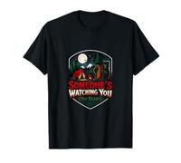 Camping Mountain Badge Bear Watching You Graphic T-Shirt