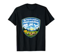 Camping Mountain Badge Cloud Watching Pastime T-Shirt