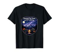 Camping Mountain Badge Stargazing Beats Screen Gazing T-Shirt
