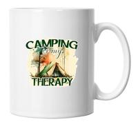 Camping Mug, Fun Camping Caravanning Quote Mug Gifts 2, Camping is My Therapy