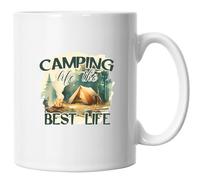 Camping Mug, Fun Camping Caravanning Quote Mug Gifts 2, Camping Life is The Best Life