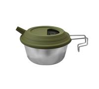 Camping Mug with Lid, Folding Handle, 304 Stainless Steel Material, Stainless Steel Cup, Thermal Mug, Quick Refill Feature, for Camping Trips Trail Hiking Travel Brewing