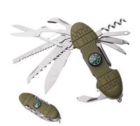 Camping Multi-Purpose Tool - Foldable Bottle Opener for the Bag | 10 in 1 Small with Cutter | For Outdoor Hunting Fishing Bicycle Repair Hiking Men Women Father Husband