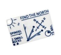 Camping Orientation Aid Card, Outdoor Travel Pocket ABS Reference Tool with Printed Direction Marks, Fast Checks Manual Navigation Card Camping Direction Guide Pocket Orientation Aid Hiking Wayfinding