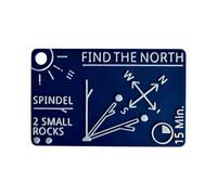 Camping Orientation Aid Card, Outdoor Travel Pocket ABS Reference Tool with Printed Direction Marks, Fast Checks Manual Navigation Card Camping Direction Guide Pocket Orientation Aid Hiking Wayfinding