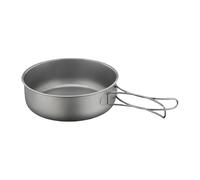 Camping Pan - Titanium Cookware, Folding Handle, Portable Compact Cooking Pot | Lightweight Culinary Supplies For Backpacking, Hiking, Hunting, Travel, RV, Home, Is