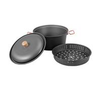 Camping Pans for Cooking,Portable Large Capacity Camping Pan for Backpacking | Lightweight Heat-Resistant Camp Steamer Aluminum Alloy Portable Picnic Gear Road Trip Grilling Fishing