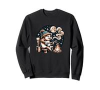 Camping Pig Playing Guitar By Campfire Under Moon Sweatshirt