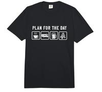 Camping Plan for The Day Motorhome Beer Coffee Campfire Comfort Colors Adult Heavyweight T-Shirt