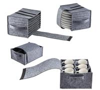 Camping Plate and Cup Storage Bag, Felt Dinnerware Organiser, Kitchen Cookware Holder for Caravan, Motorhome