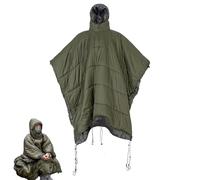 Camping Poncho Quilt - Cozy Cape for All Seasons, Breathable Hooded Wrap, Durable Hiking Garment | Travel Ready Poncho Dress, Padded Shield