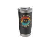 Camping Pop Up Camper Retro Vintage Let's Get Poppin' Stainless Steel Insulated Tumbler