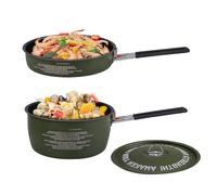 Camping Pot and Pan | Camp Cook Pot and Pan Set - Detachable Handle Even-Heating Tools for Stewing Frying Outdoor Family Picnic Beach Trip Backpacking Survival