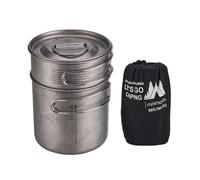 Camping Pot Set | Stainless Steel Cooking Tool - Portable Camping Pot with Handle for Backpacking Picnic Emergencies Survival College Dorm Travel