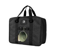 Camping Pot Storage Bag, Oxford Organiser, Travel Bag, Stove Storage Bag, Cookware Bag with Large Capacity and Two-Way Zip, Portable Storage Bag, black, Siehe Beschreibung, See description