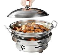 Camping Pot with Lid and Portable Stove, Alcohol Burner Set, for Indoor BBQ, Hiking, Backpack, Picnic, Travel, Survival, Kitchen, Cooking, Boiling