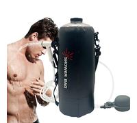 Camping Powered Shower Bag - Black Solar Water Reservoir Compact Foldable Bath Set Removable Spray Hose Accessories Lightweight Outdoor Cleaning Equipment for Camping Expedition Picnic