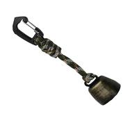Camping Protection Bell - Durable Metal Pendant with Seven Core Parachute Rope, ABS and Zinc Alloy Buckle, Adjustable Silent Function | Ideal for Escursio
