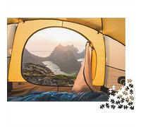 Camping Puzzles 1000 Pieces Outdoor Tent Camping Jigsaw Puzzles for Adults Difficult Puzzles Collection Games Prevention of Dementia in The Elderly - 1000pcs (75x50cm)
