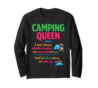Camping Queen Definition Outdoor Campfire Cozy Humor Long Sleeve T-Shirt