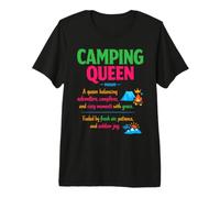 Camping Queen Definition Outdoor Campfire Cozy Humor Premium T-Shirt
