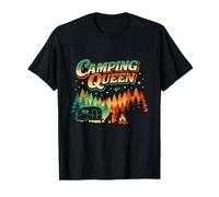 Camping Queen Retro Classic Outdoor Campers T-Shirt