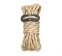 Camping Reflective Guy Rope 4mm Polyester Nylon Cord with Aluminium Buckle Adjuster for Tent and Outdoor Shelter, Night Safety Windproof Adjustable(Khaki)