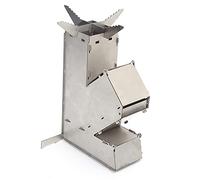 Camping Rocket Stove, Portable Camping Stoves Stainless Steel Wood Burning Grill Detachable Grill with Storage Bag for Outdoor Cooking Hiking